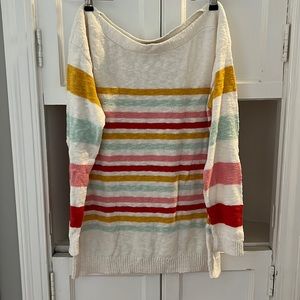 Lightweight sweater with colored stripes, size MP.
